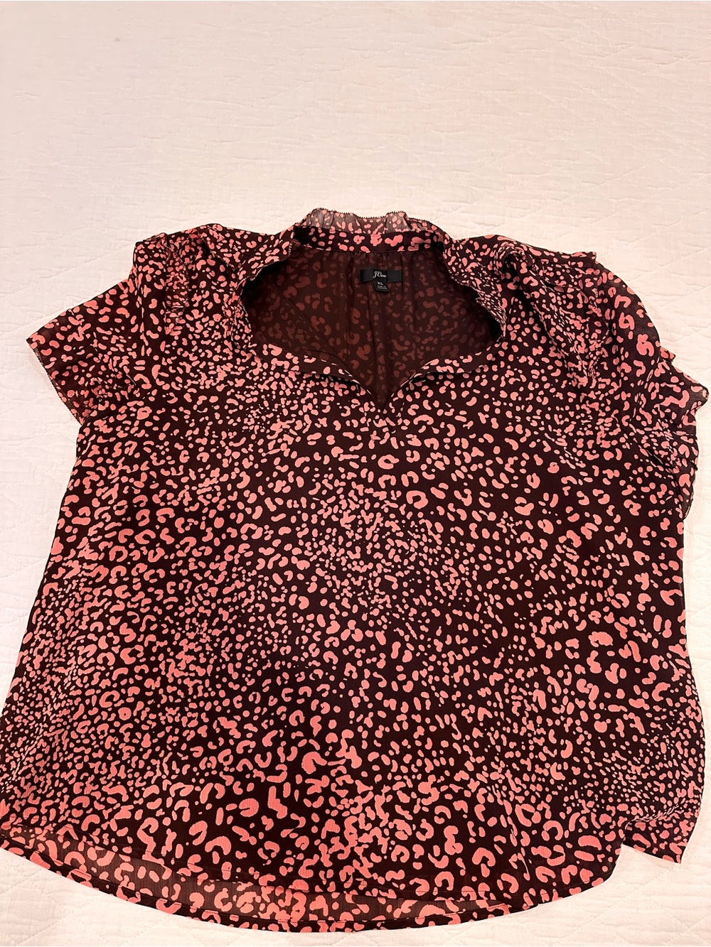 Leopard Print J Crew Blouse